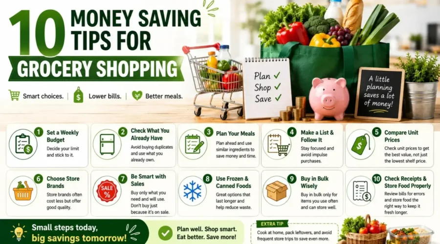 Smart Money Saving Tips For Grocery Shopping on a Budget