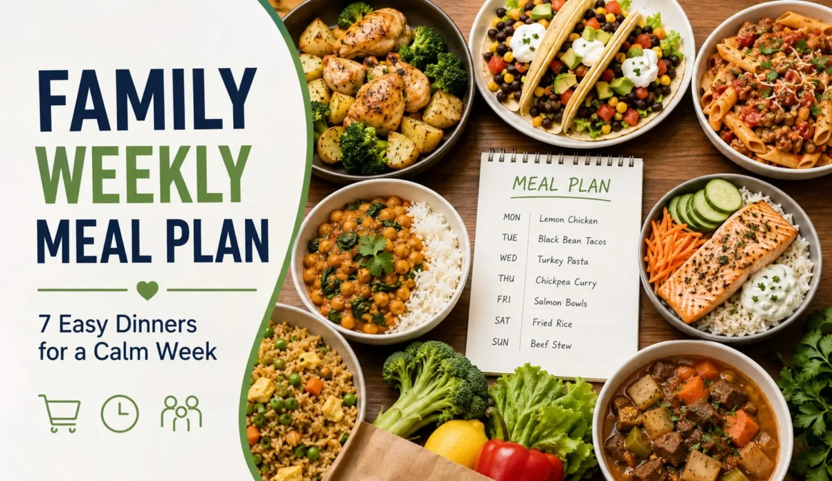 Family Weekly Meal Plan: 7 Easy Dinners for a Calm Week