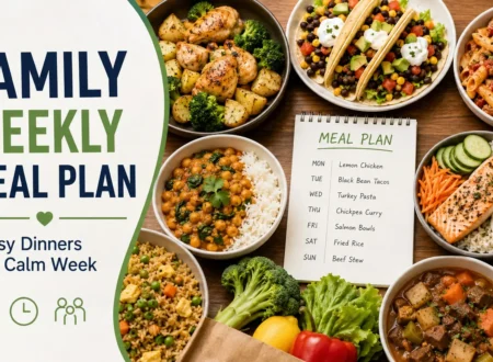 Family Weekly Meal Plan: 7 Easy Dinners for a Calm Week