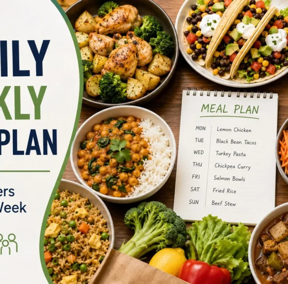 Family Weekly Meal Plan: 7 Easy Dinners for a Calm Week