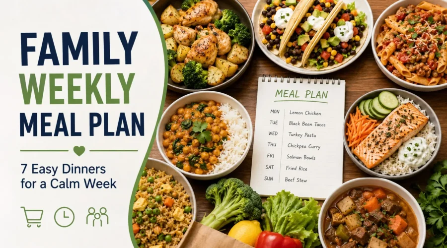 Family Weekly Meal Plan: 7 Easy Dinners for a Calm Week